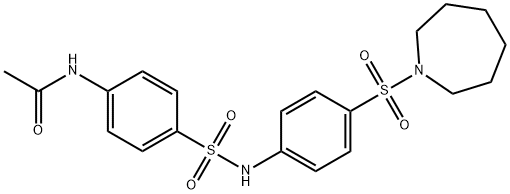 N-[4-({[4-(1-azepanylsulfonyl)phenyl]amino}sulfonyl)phenyl]acetamide 结构式