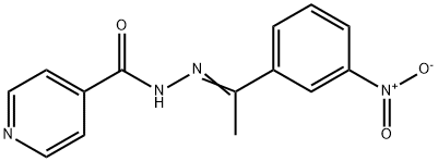 N'-[(1E)-1-(3-nitrophenyl)ethylidene]pyridine-4-carbohydrazide 结构式