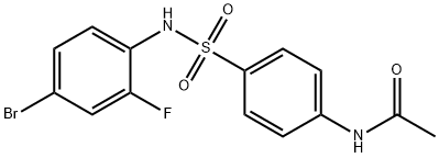 Acetamide, N-[4-[[(4-bromo-2-fluorophenyl)amino]sulfonyl]phenyl]- 结构式