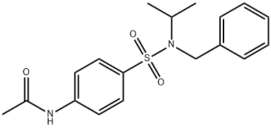 Acetamide, N-[4-[[(1-methylethyl)(phenylmethyl)amino]sulfonyl]phenyl]- 结构式