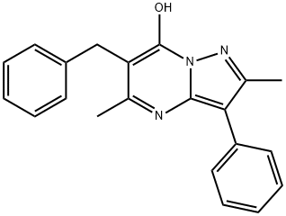 6-benzyl-2,5-dimethyl-3-phenylpyrazolo[1,5-a]pyrimidin-7-ol 结构式