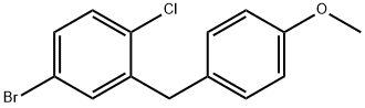 4-溴-1-氯-2-(4-甲氧基-苄基)-苯 结构式
