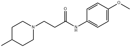 N-(4-methoxyphenyl)-3-(4-methylpiperidin-1-yl)propanamide 结构式