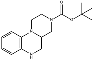 1,2,4,4a,5,6-Hexahydro-pyrazino[1,2-a]quinoxaline-3-carboxylic acid tert-butyl ester 结构式