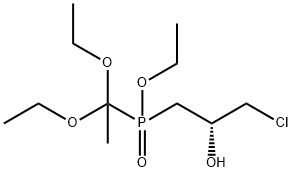 乙基 ((R)-3-氯-2-羟基丙基)(1,1-二乙氧基乙基)膦酯 结构式