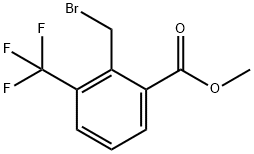 2-溴甲基-3-三氟甲基苯甲酸甲酯 结构式