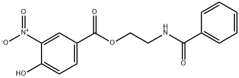 2-benzamidoethyl 4-hydroxy-3-nitrobenzoate 结构式