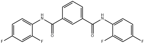 N,N'-bis(2,4-difluorophenyl)benzene-1,3-dicarboxamide 结构式