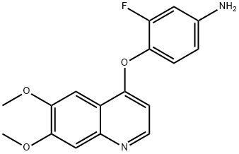 4-[(6,7-DIMETHOXYQUINOLIN-4-YL)OXY]-3-FLUOROANILINE 结构式