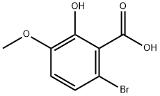6-Bromo-2-hydroxy-3-methoxybenzoic acid 结构式