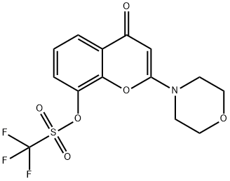 TRIFLUORO-METHANESULFONIC ACID 2-MORPHOLIN-4-YL-4-OXO-4H-CHROMEN-8-YL ESTER 结构式