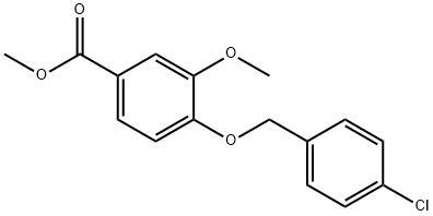 methyl 4-((4-chlorobenzyl)oxy)-3-methoxybenzoate 结构式