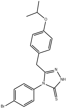 4-(4-bromophenyl)-5-[4-(propan-2-yloxy)benzyl]-4H-1,2,4-triazole-3-thiol 结构式