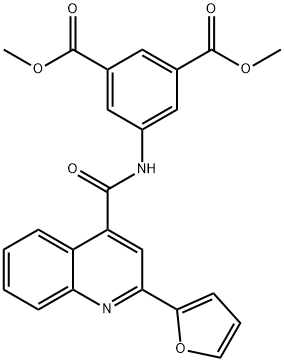 dimethyl 5-({[2-(furan-2-yl)quinolin-4-yl]carbonyl}amino)benzene-1,3-dicarboxylate 结构式