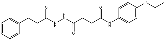 N-(4-ethoxyphenyl)-4-oxo-4-[2-(3-phenylpropanoyl)hydrazinyl]butanamide 结构式