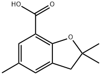 2,2,5-三甲基-2,3-二氢苯并呋喃-7-羧酸 结构式