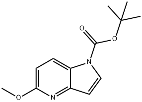 tert-butyl 5-methoxy-1H-pyrrolo[3,2-b]pyridine-1-carboxylate 结构式