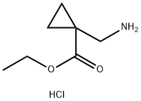 Ethyl 1-(aminomethyl)cyclopropanecarboxylate hydrochloride 结构式