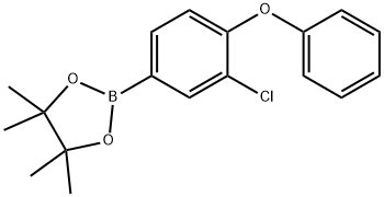 2-(3-氯-4-苯氧基苯基)-4,4,5,5-四甲基-1,3,2-二噁硼烷 结构式