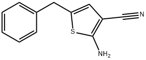 2-氨基-5-苄基噻吩-3-甲腈 结构式