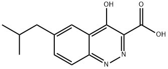 6-Isobutyl-4-oxo-1,4-dihydrocinnoline-3-carboxylic acid 结构式