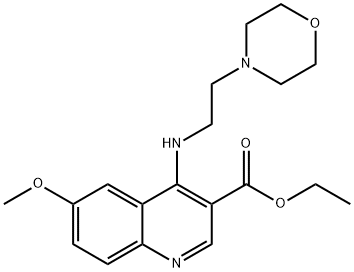 ethyl 6-methoxy-4-{[2-(4-morpholinyl)ethyl]amino}-3-quinolinecarboxylate 结构式