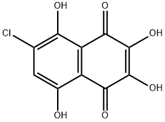 6-chloro-2,3,5,8-tetrahydroxynaphthalene-1,4-dione 结构式