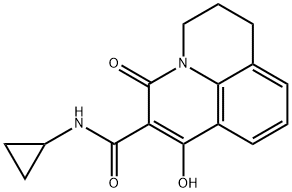 N-cyclopropyl-1-hydroxy-3-oxo-3,5,6,7-tetrahydropyrido[3,2,1-ij]quinoline-2-carboxamide 结构式