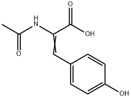 (Z)-2-acetamido-3-(4-hydroxyphenyl)acrylic acid 结构式