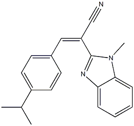 3-(4-isopropylphenyl)-2-(1-methyl-1H-benzimidazol-2-yl)acrylonitrile 结构式