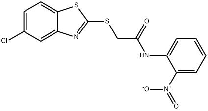 2-[(5-chloro-1,3-benzothiazol-2-yl)sulfanyl]-N-(2-nitrophenyl)acetamide 结构式