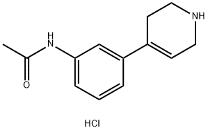 N-(3-(1,2,3,6-四氢吡啶-4-基)苯基)乙酰胺盐酸盐 结构式