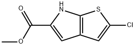 2-氯-6H-噻吩并[2,3-B]吡咯-5-羧酸甲酯 结构式