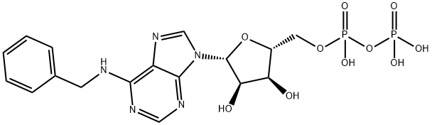 N-(苯基甲基)腺苷 5'-(二磷酸三氢酯) 结构式