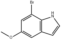 7-溴-5-甲氧基-1H-吲哚 结构式