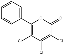 6-PHENYL-3,4,5-TRICHLORO-2H-PYRAN-2-ONE 结构式