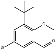 5-bromo-3-(tert-butyl)-2-methoxybenzaldehyde 结构式