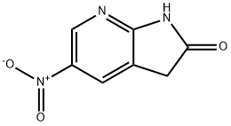 5-nitro-1H,2H,3H-pyrrolo[2,3-b]pyridin-2-one 结构式