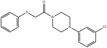 1-[4-(3-chlorophenyl)piperazin-1-yl]-2-(phenylsulfanyl)ethanone 结构式