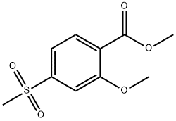 2-甲氧基-4-(甲基磺酰基)苯甲酸甲酯 结构式