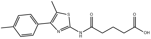 5-((5-methyl-4-(p-tolyl)thiazol-2-yl)amino)-5-oxopentanoic acid 结构式