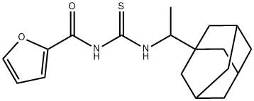 N-{[1-(tricyclo[3.3.1.1~3,7~]dec-1-yl)ethyl]carbamothioyl}furan-2-carboxamide 结构式