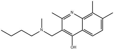 3-{[butyl(methyl)amino]methyl}-2,7,8-trimethylquinolin-4-ol 结构式