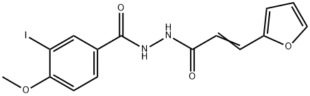 N'-[(2E)-3-(furan-2-yl)prop-2-enoyl]-3-iodo-4-methoxybenzohydrazide 结构式