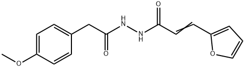 (2E)-3-(furan-2-yl)-N'-[(4-methoxyphenyl)acetyl]prop-2-enehydrazide 结构式