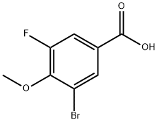 3-溴-5-氟-4-甲氧基苯甲酸 结构式