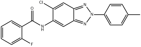 N-[6-chloro-2-(4-methylphenyl)-2H-benzotriazol-5-yl]-2-fluorobenzamide 结构式