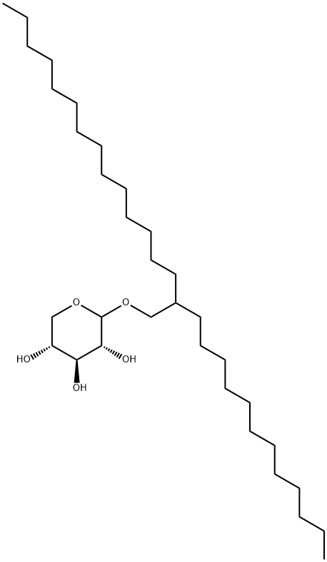 2-十二烷基十六烷基 D-吡喃木糖苷 结构式