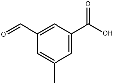 3-醛基-5-甲基苯甲酸 结构式