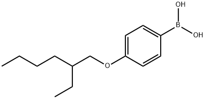Boronic acid, [4-[(2-ethylhexyl)oxy]phenyl]-
 结构式
